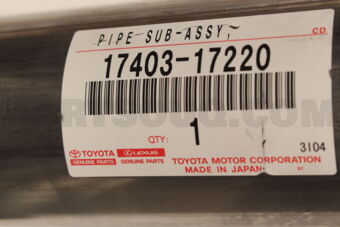 Toyota 1740317220 PIPE ASSY, EXHAUST, CENTER