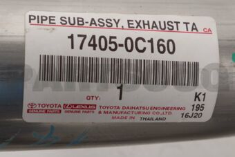 Toyota 174050C160 PIPE SUB-ASSY