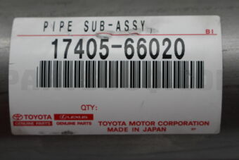 Toyota 1740566020 PIPE ASSY, EXHAUST, TAIL