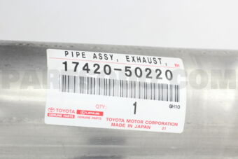 Toyota 1742050220 PIPE ASSY, EXHAUST, CENTER