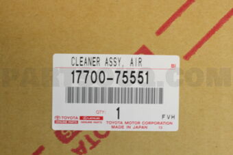 Toyota 1770075551 CLEANER ASSY, AIR