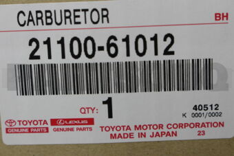Toyota 2110061012 CARBURETOR ASSY