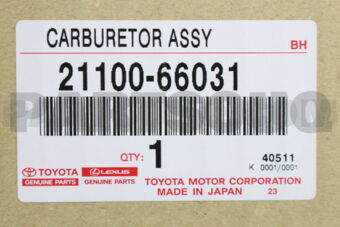 Toyota 2110066031 CARBURETOR ASSY