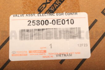 Toyota 258000E010 VALVE ASSY ELECTRIC