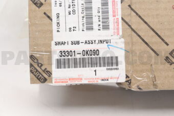 Toyota 333010K090 SHAFT SUB-ASSY