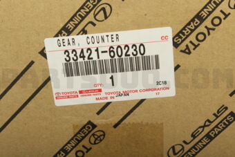 Toyota 3342160230 GEAR, COUNTER