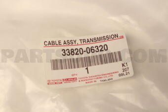Toyota 3382006320 CABLE ASSY, TRANSMISSION CONTROL