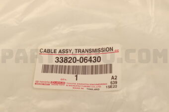Toyota 3382006430 CABLE ASSY, TRANSMISSION CONTROL