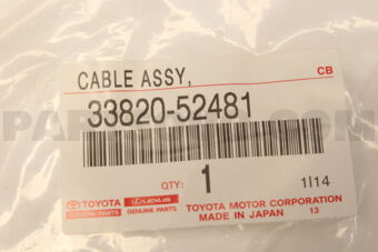 Toyota 3382052481 CABLE ASSY, TRANSMISSION CONTROL
