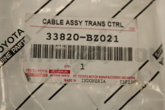 Toyota 33820BZ021 CABLE ASSY TRANSMIS
