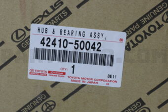 Toyota 4241050042 HUB & BEARING ASSY, REAR AXLE, RH/LH