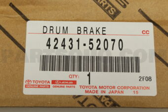 Toyota 4243152070 DRUM SUB-ASSY, REAR BRAKE
