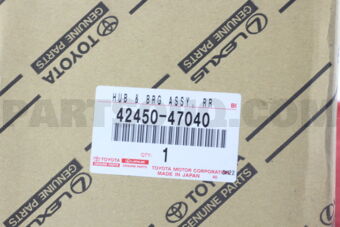 Toyota 4245047040 HUB & BEARING ASSY, REAR AXLE, RH/LH