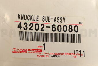 Toyota 4320260080 KNUCKLE SUB-ASSY