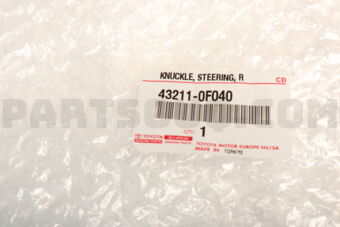 Toyota 432110F040 KNUCKLE STEERING