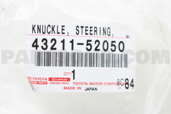 Toyota 4321152050 KNUCKLE, STEERING, RH
