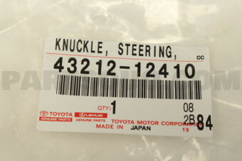 Toyota 4321212410 KNUCKLE, STEERING, LH