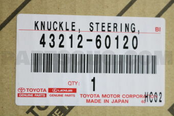 Toyota 4321260120 KNUCKLE, STEERING, LH