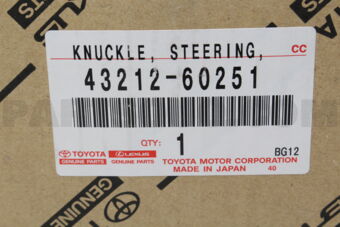 Toyota 4321260251 KNUCKLE STEERING