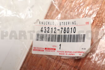Toyota 4321278010 KNUCKLE, STEERING, LH