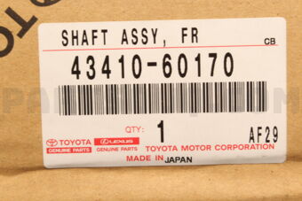 Toyota 4341060170 SHAFT ASSY FR