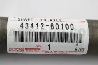 Toyota 4341260100 SHAFT, FRONT AXLE, INNER LH
