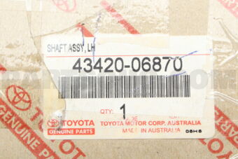 Toyota 4342006870 SHAFT ASSY, FRONT DRIVE, LH