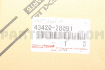 Toyota 4342028091 SHAFT ASSY FR