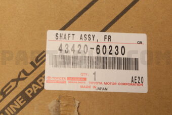 Toyota 4342060230 SHAFT ASSY FR