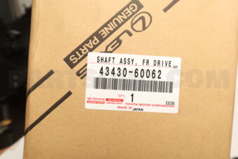 Toyota 4343060062 SHAFT ASSY, FR DRIVE