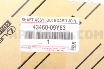 Toyota 4346009Y63 SHAFT ASSY OUTBOARD