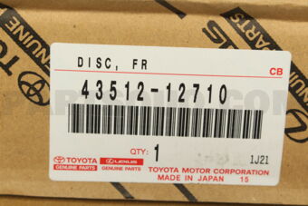 Toyota 4351212710 DISC, FRONT