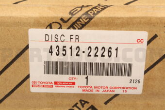 Toyota 4351222261 DISC FR RH