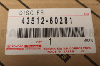 Toyota 4351260281 DISC, FR