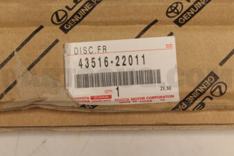Toyota 4351622011 DISC, FR,LH