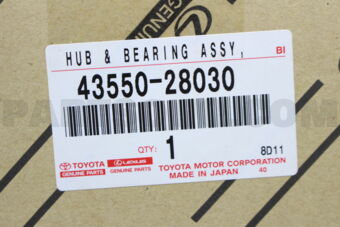 Toyota 4355028030 HUB SUB-ASSY, FRONT AXLE, RH/LH