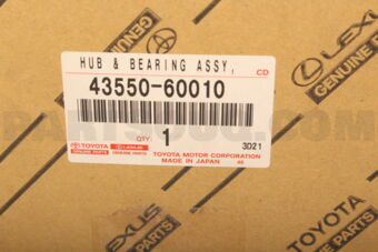 Toyota 4355060010 HUB & BEARING ASSY