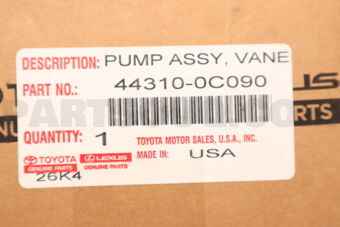 Toyota 443100C090 PUMP ASSY, VANE