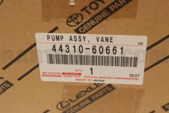 Toyota 4431060661 PUMP ASSY VANE