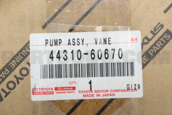 Toyota 4431060670 PUMP ASSY VANE