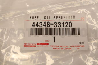 Toyota 4434833120 HOSE, OIL RESERVOIR TO PUMP, NO.1