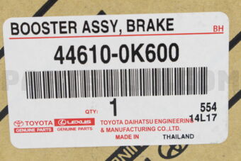 Toyota 446100K600 BOOSTER ASSY BRAKE