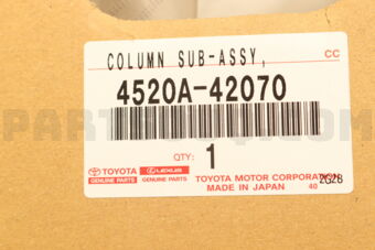 Toyota 4520A42070 COLUMN SUB-ASSY, ELECTRIC POWER STEERING
