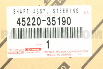 Toyota 4522035190 SHAFT ASSY, STEERING INTERMEDIATE