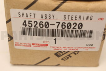 Toyota 4526076020 SHAFT ASSY, STEERING INTERMEDIATE, NO.2