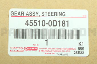 Toyota 455100D181 GEAR ASSY, STEERING