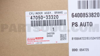 Toyota 4705033320 CYLINDER ASSY, BRAKE