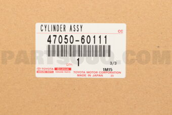 Toyota 4705060111 BRAKE BOOSTER ASSY, W/MASTER CYLINDER
