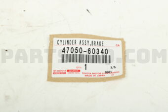 Toyota 4705060340 BRAKE BOOSTER ASSY, W/MASTER CYLINDER