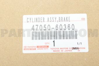 Toyota 4705060360 BRAKE BOOSTER ASSY, W/MASTER CYLINDER